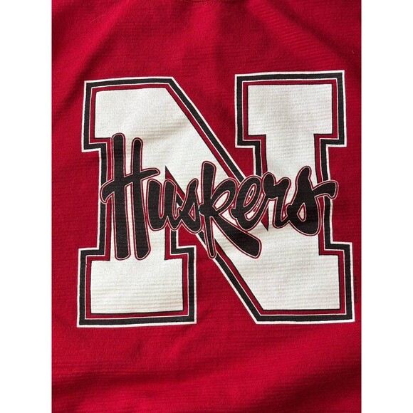 Vintage University Of Nebraska Huskers Crewneck Red Men's XL - Picture 6 of 7